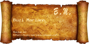 Buzi Mariann névjegykártya